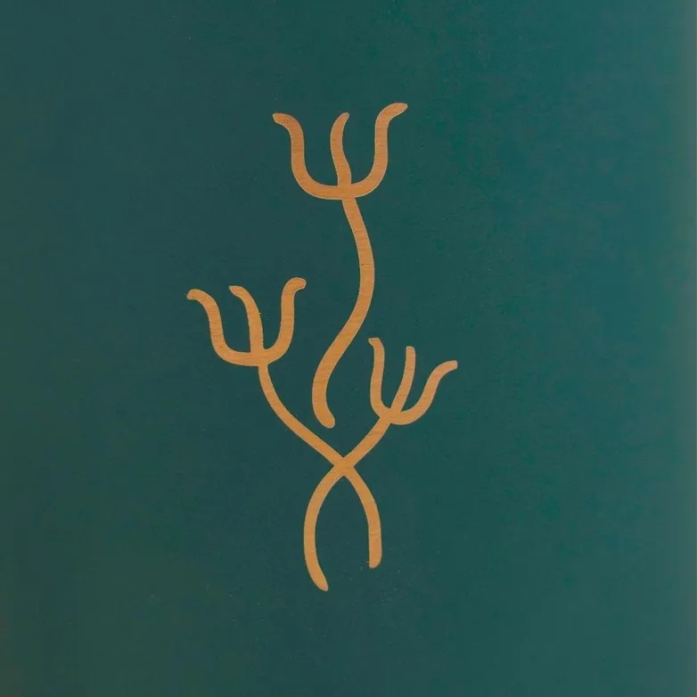 Isha Life-  印度純銅水壺 350ml (綠色/三叉圖案) India Pure Copper Bottle (Green/Trishula)