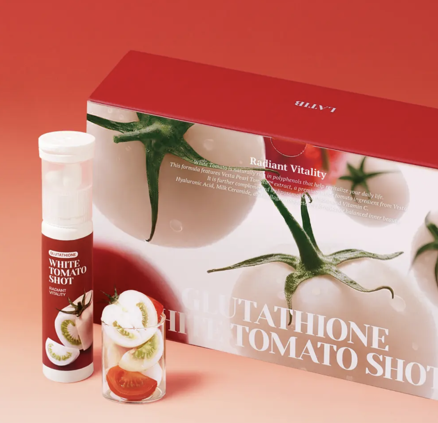 14天飲出透明感｜韓國 LATIB 特級 穀胱甘肽 白番茄美白飲 14支/盒｜Glutathione White Tomato Shot