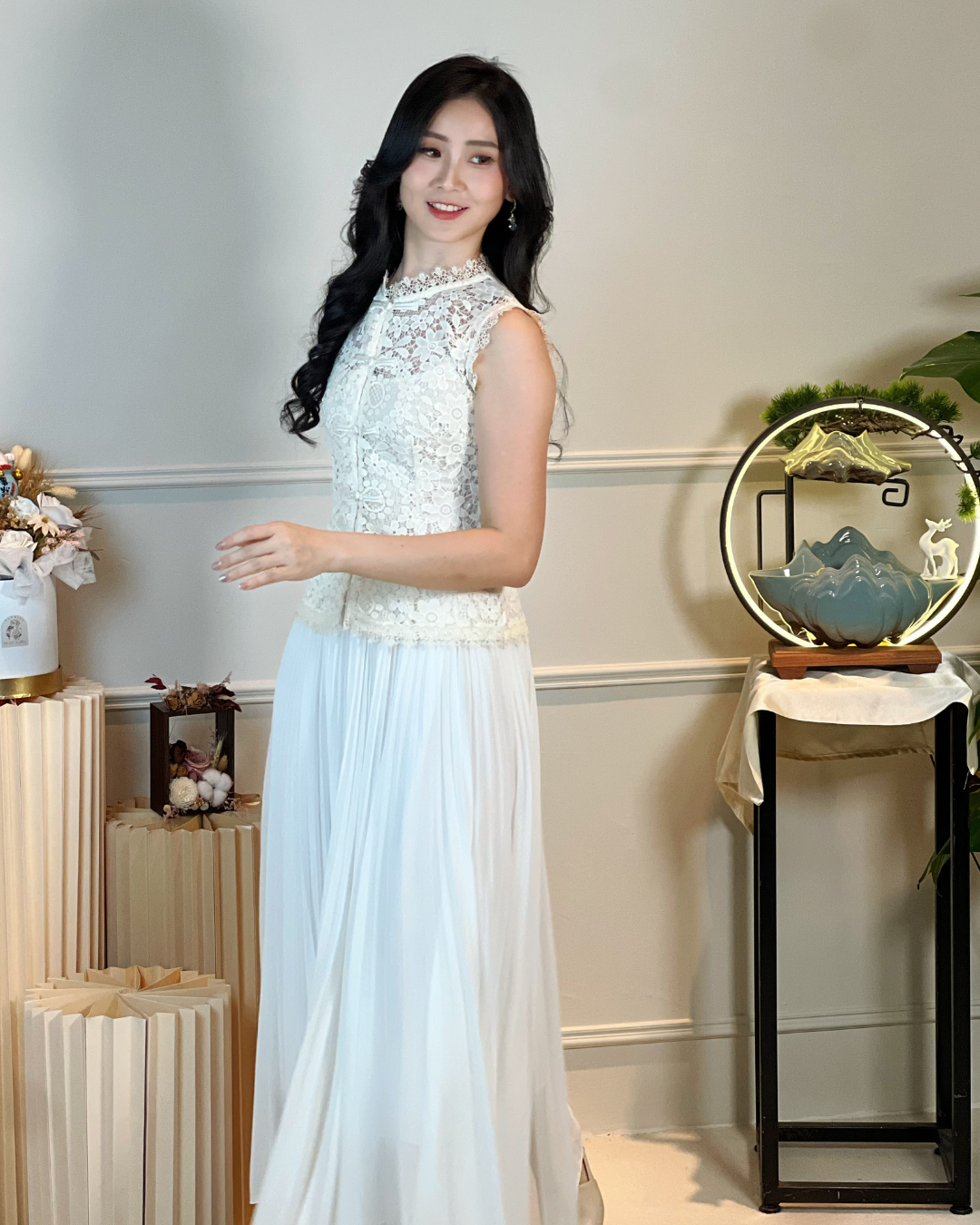 5104 Quintina Pleated A Line Skirt 