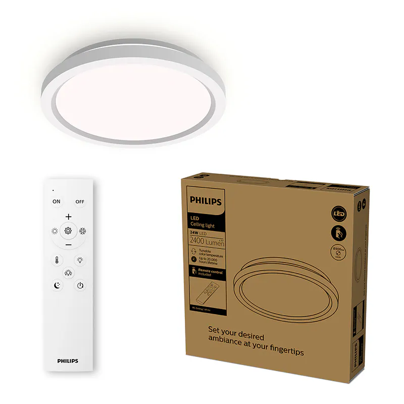 香港行貨 2年保養 Philips 飛利浦  RC 圓形 Entry AIO 多功能天花燈 (24W) CL610
