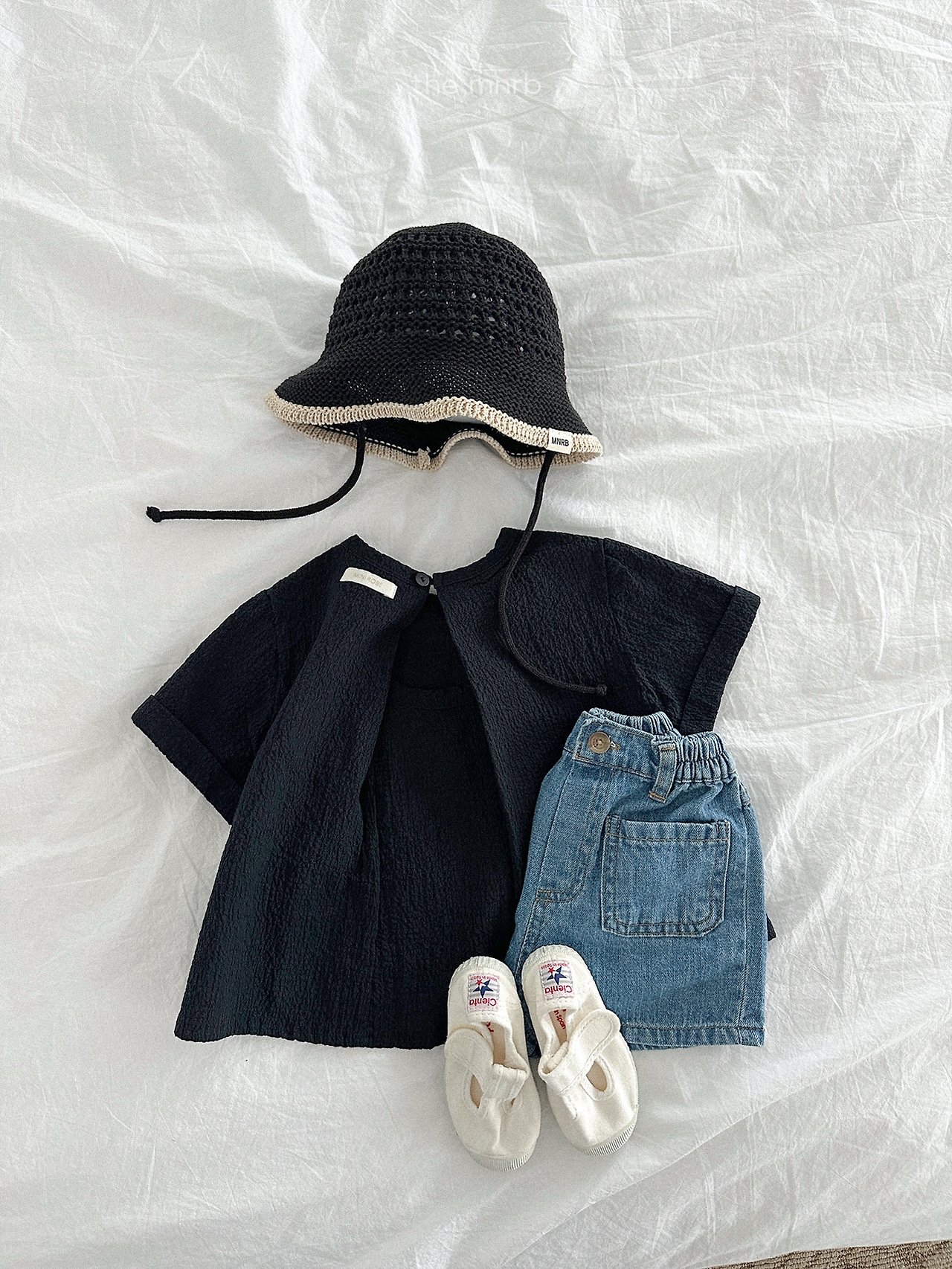 Minirobe | denim shorts (Deep blue XL100-110)