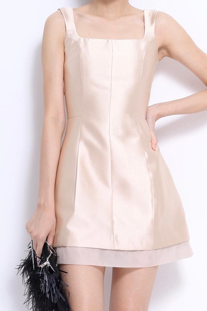 吊带方领连身裙 2119