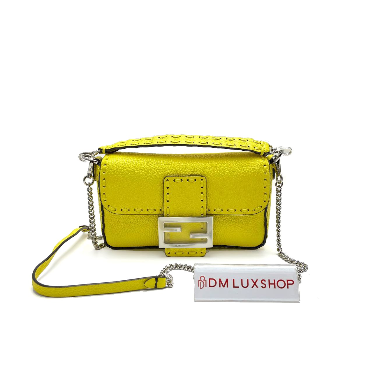Fendi Mini Yellow Baguette SHW