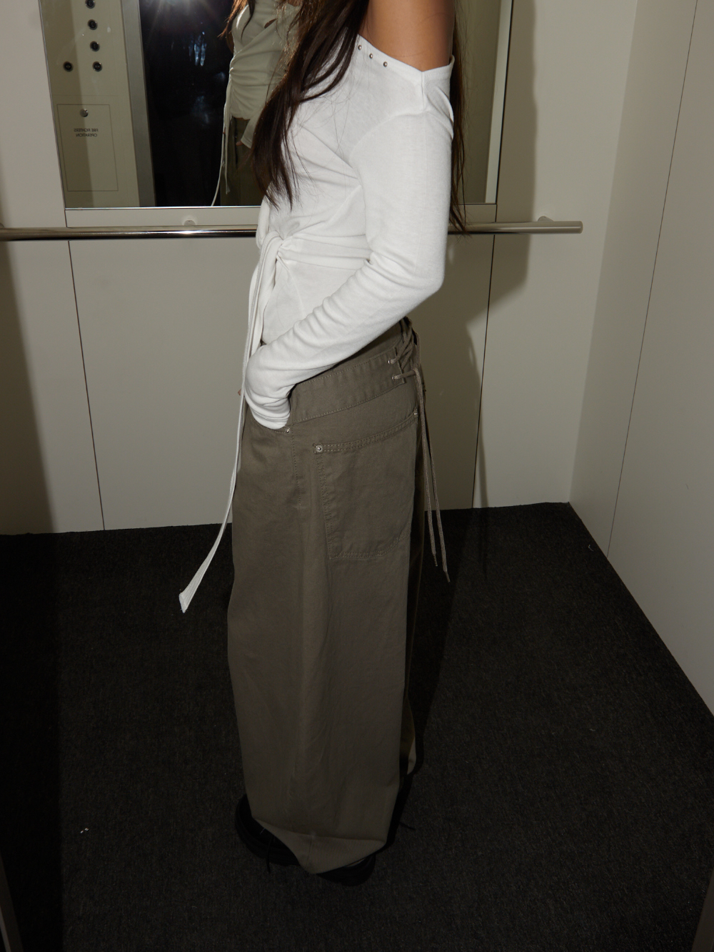 Back Lace-up Balloon Pants