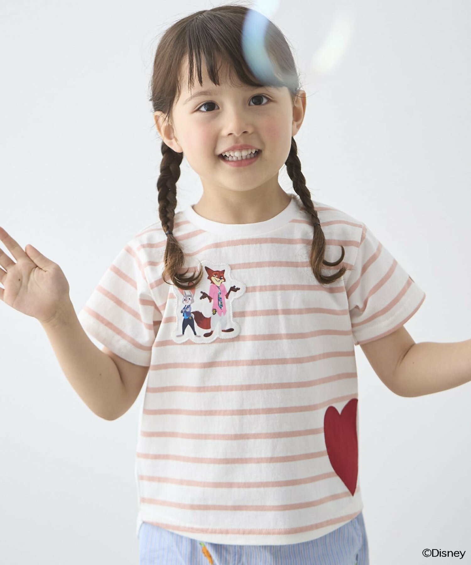 🆕【⭐訂購⭐】 🇯🇵日本直送🌀#Zootopia 接觸涼感 愛心貼花 短袖 tee［3款選］🌀 [ELFA-0012]