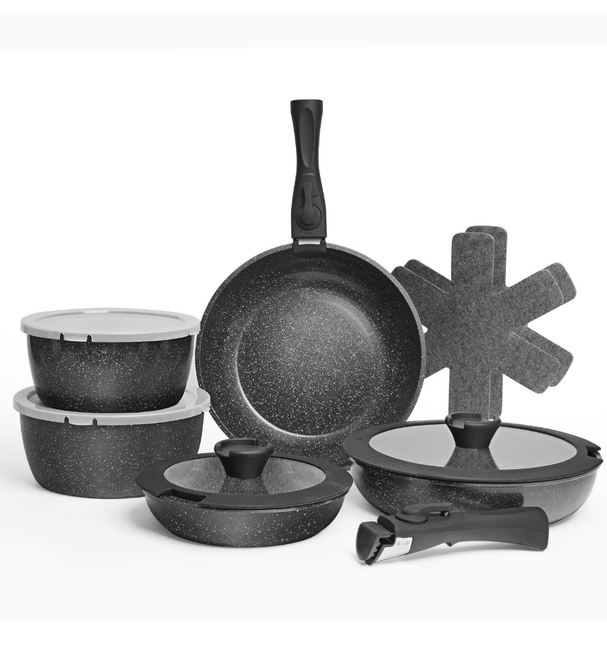 百年中華老字號張小泉 星石系列廚具套13件套黑柄