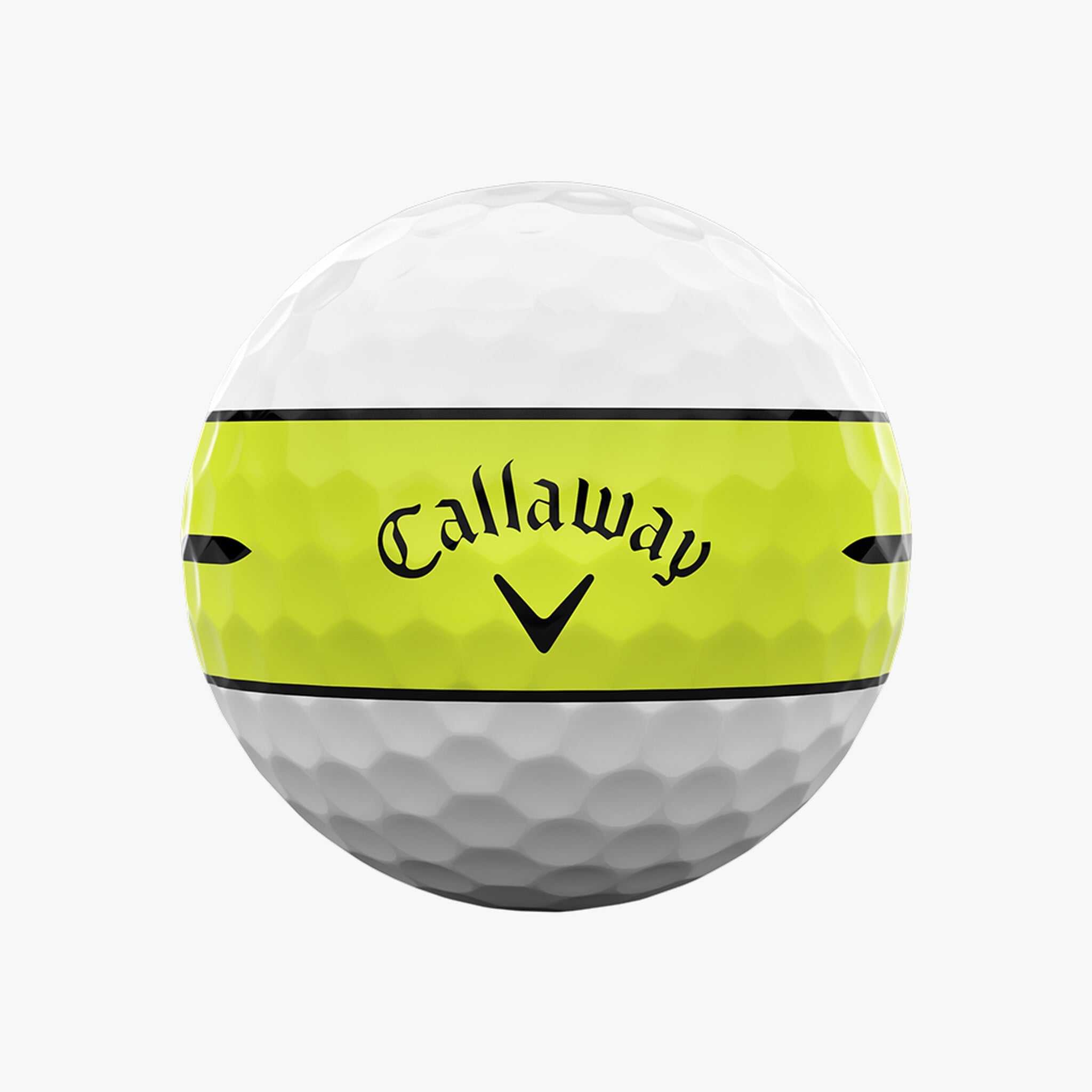 CALLAWAY CHROME SOFT STRIPE3 四層球- 黃色