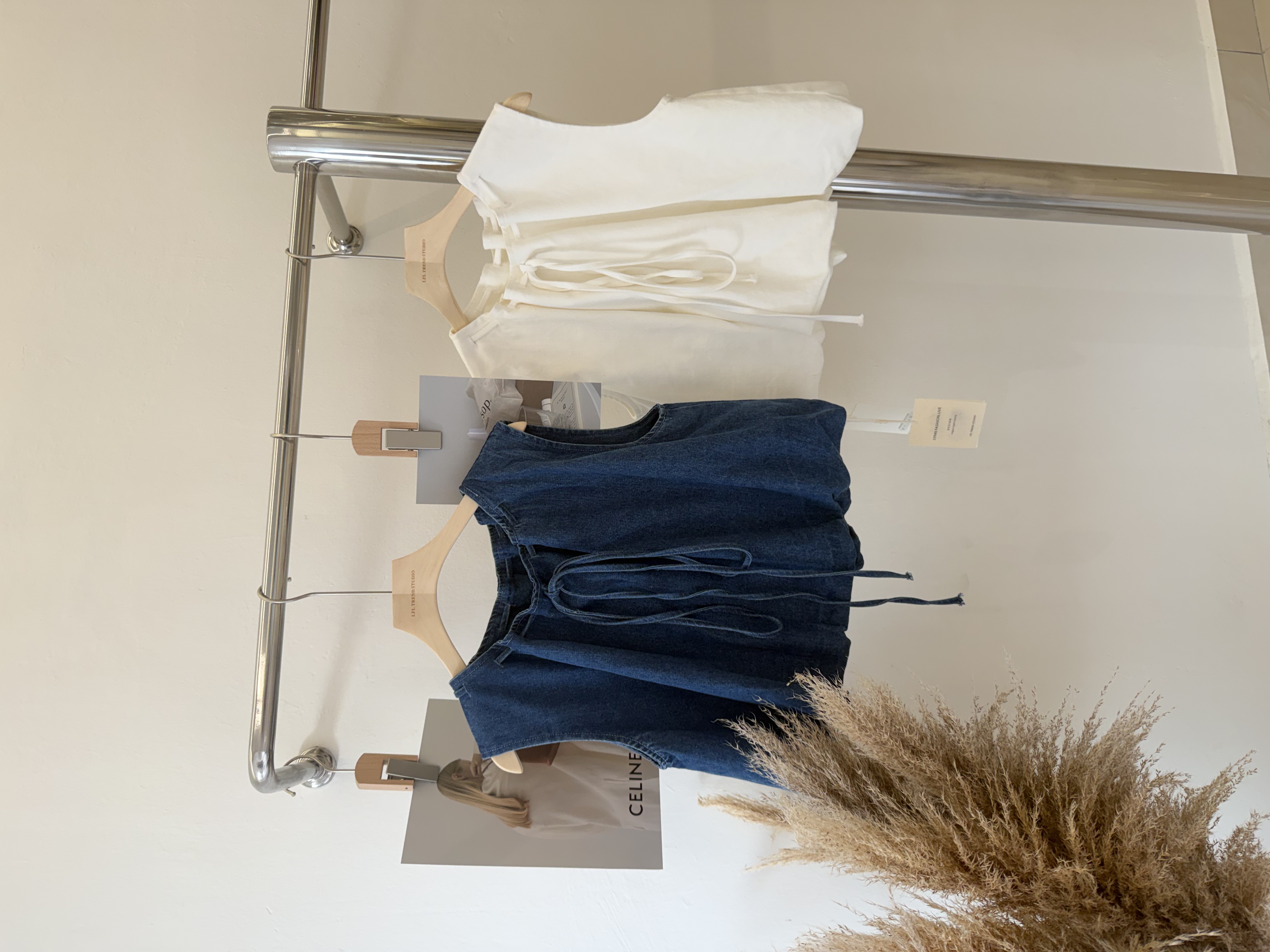 6552 韩系宽松花苞牛仔背心