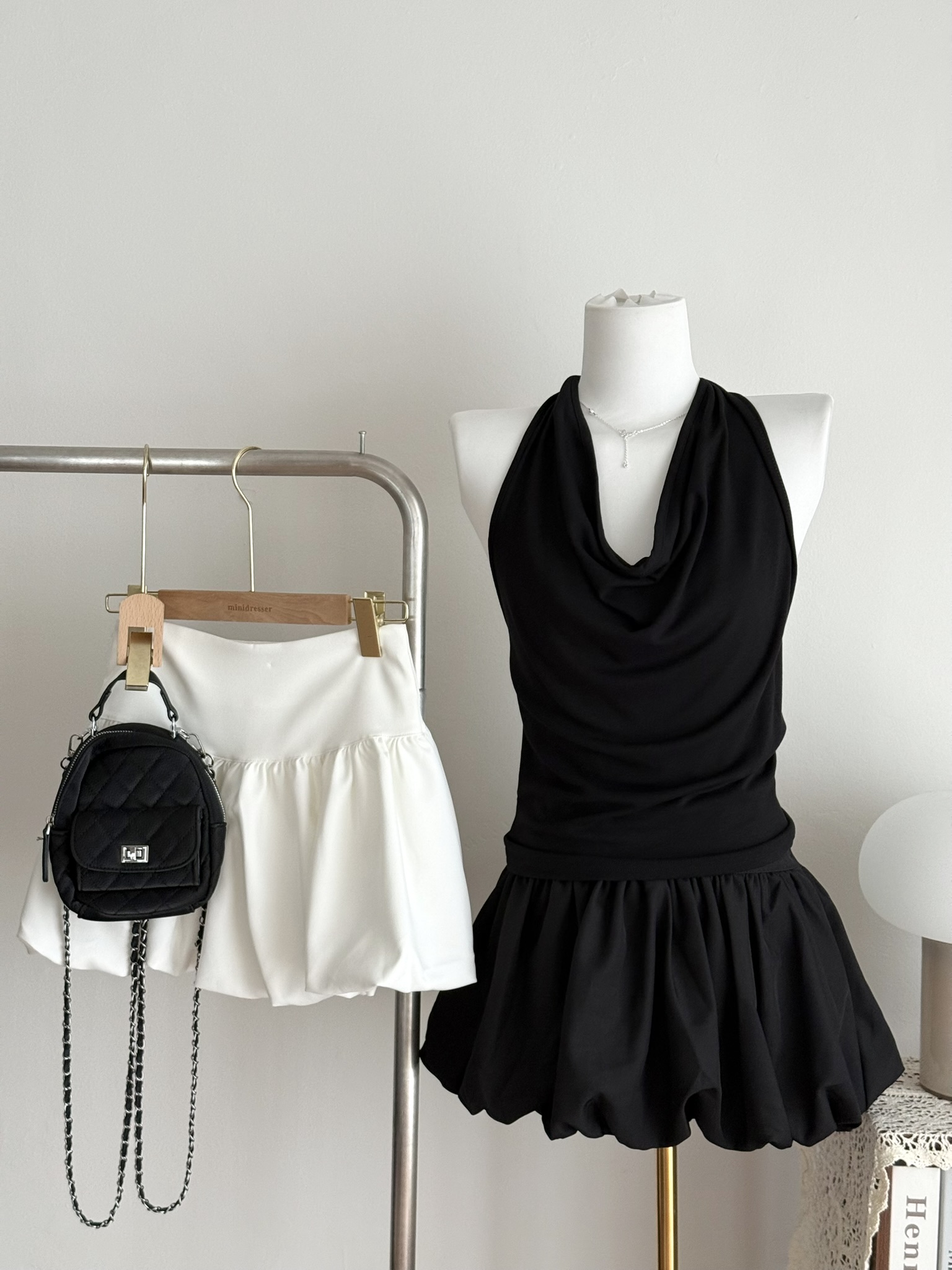 Bubble Mini Skirt | Black