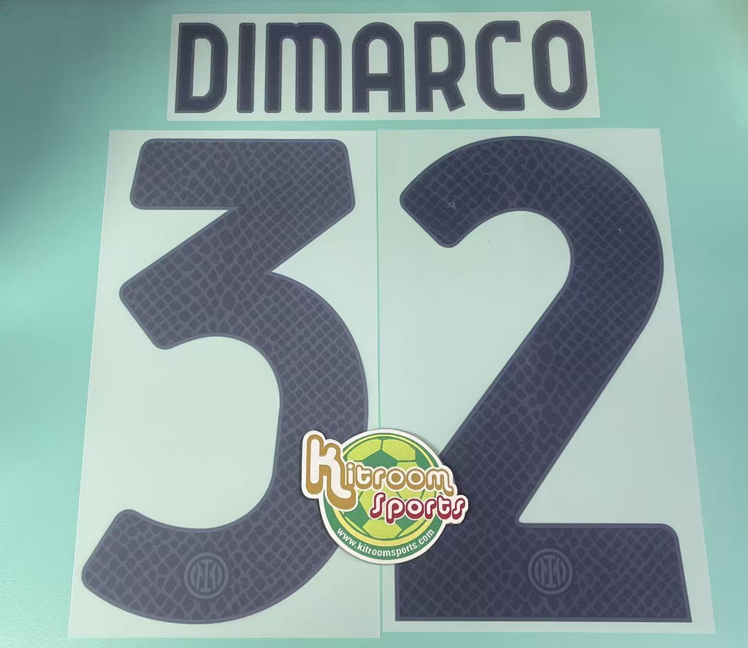 2024-25 Inter Milan Away Nameset #32 DIMARCO