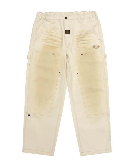 AAPE AAPEUNVS moonface washed denim pants (D601)