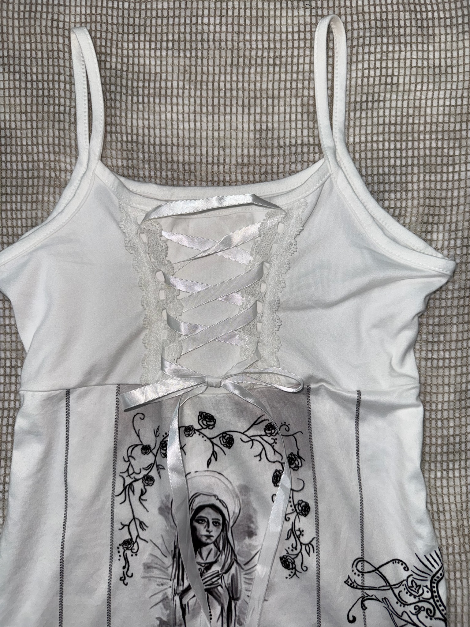 Gothic Romantic Lace-up Faux Corset Top