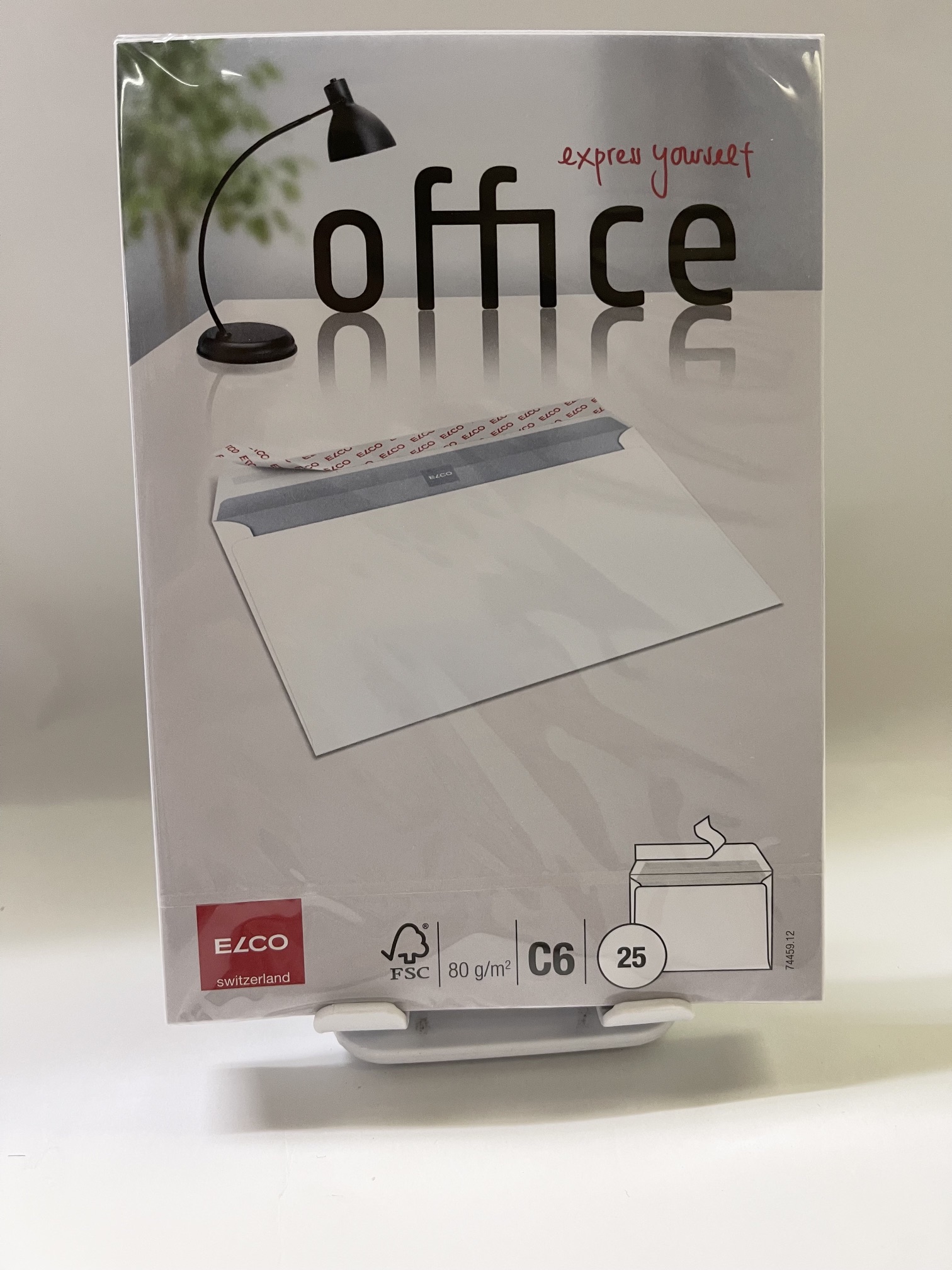 ELCO 瑞士艾奧柯牌Office系列 80gsm C6 自動黏䀡白色信封 25個
