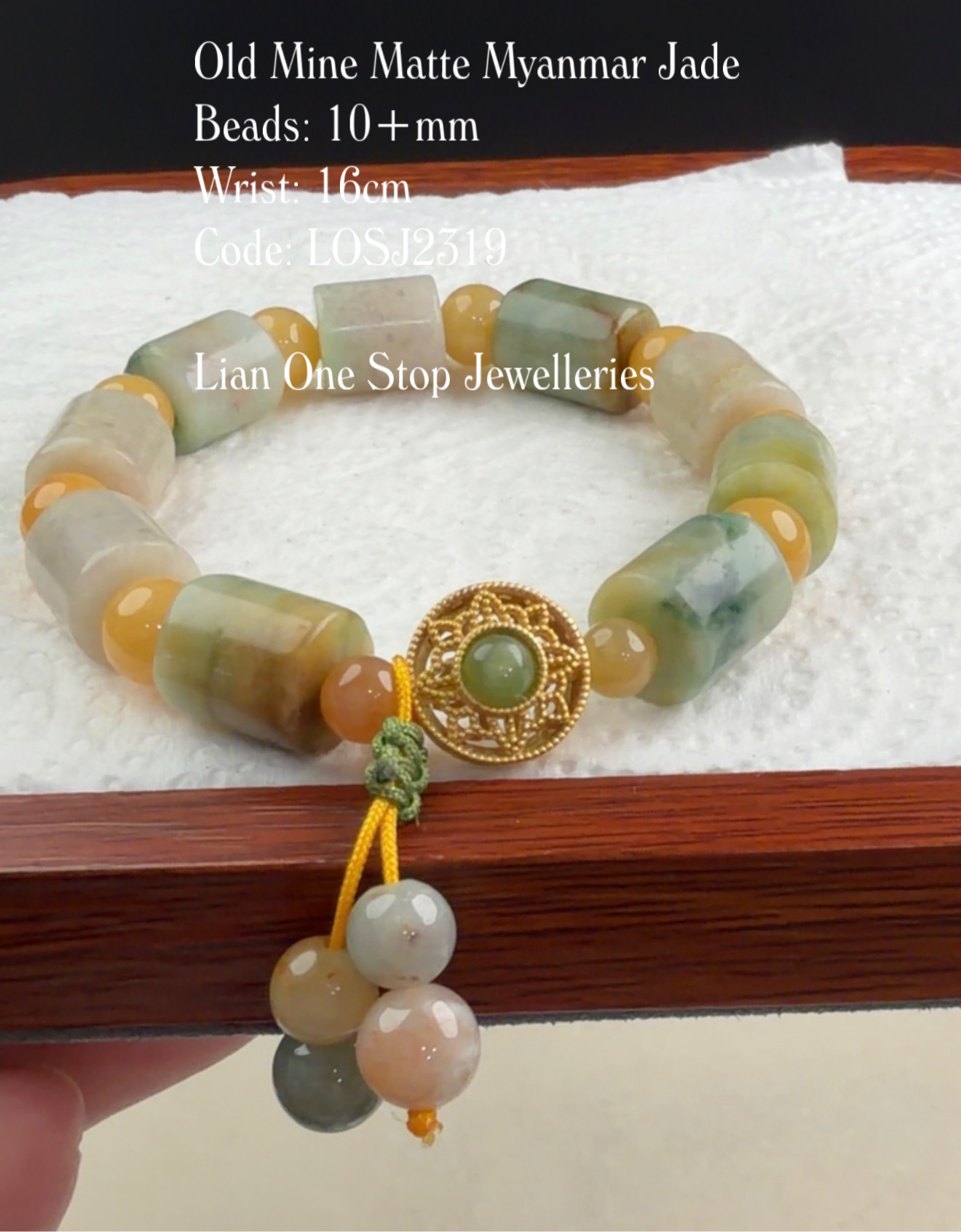 Code: LOSJ2319 Old Mine Matte Myanmar Jade