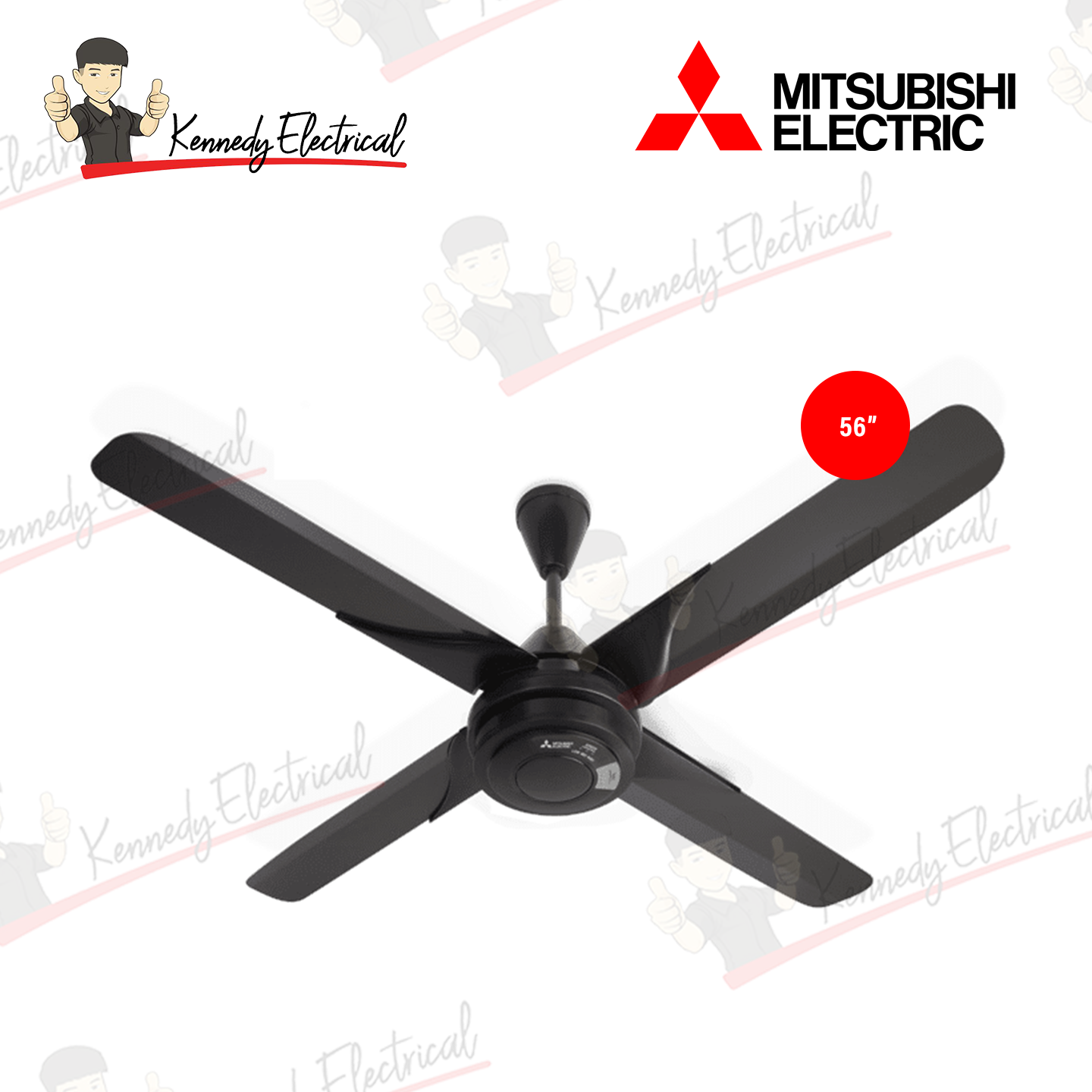 Mitsubishi 56" 4-Blade Ceiling Fan C56-RQ4-P
