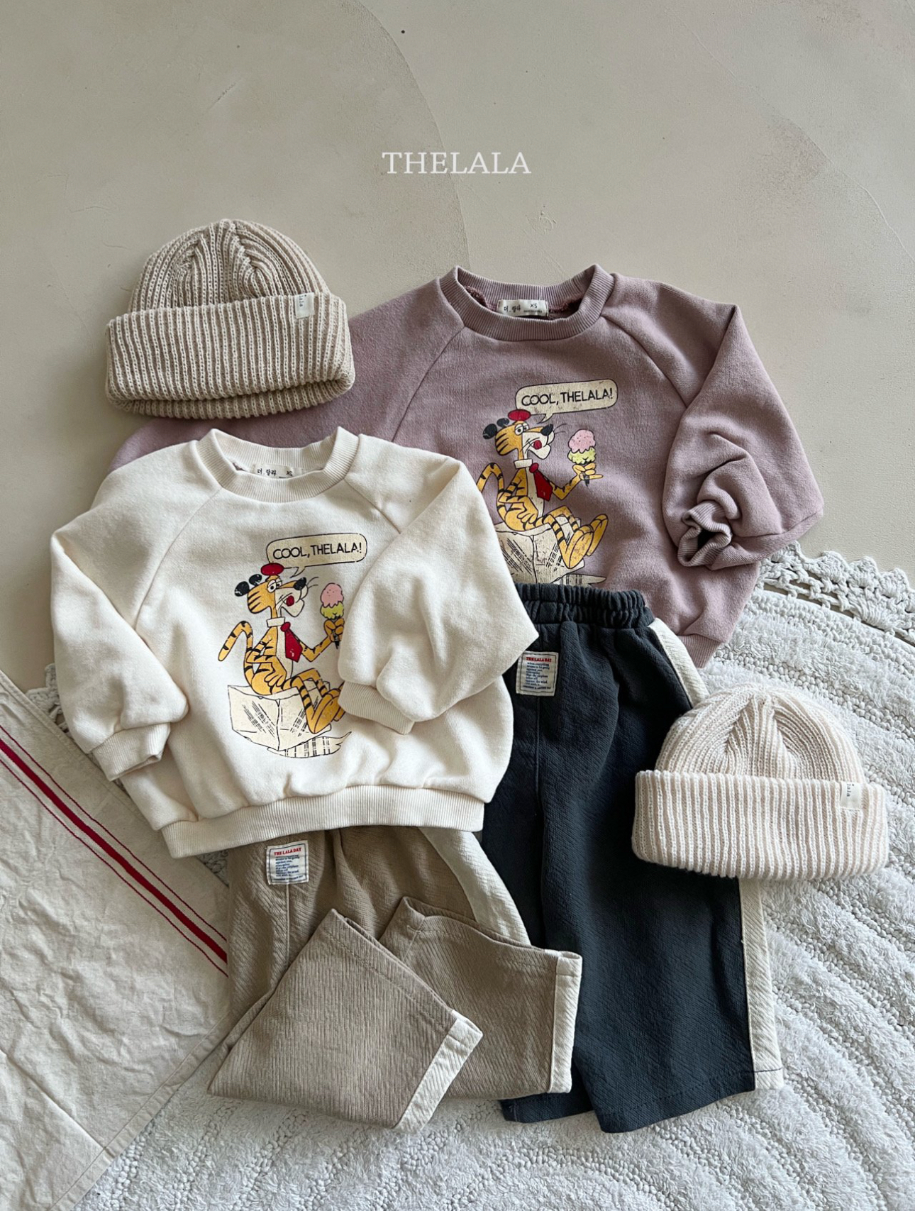 🌸預訂 韓國直送🌸🇰🇷THELALA兩色親子款老虎印花衛衣