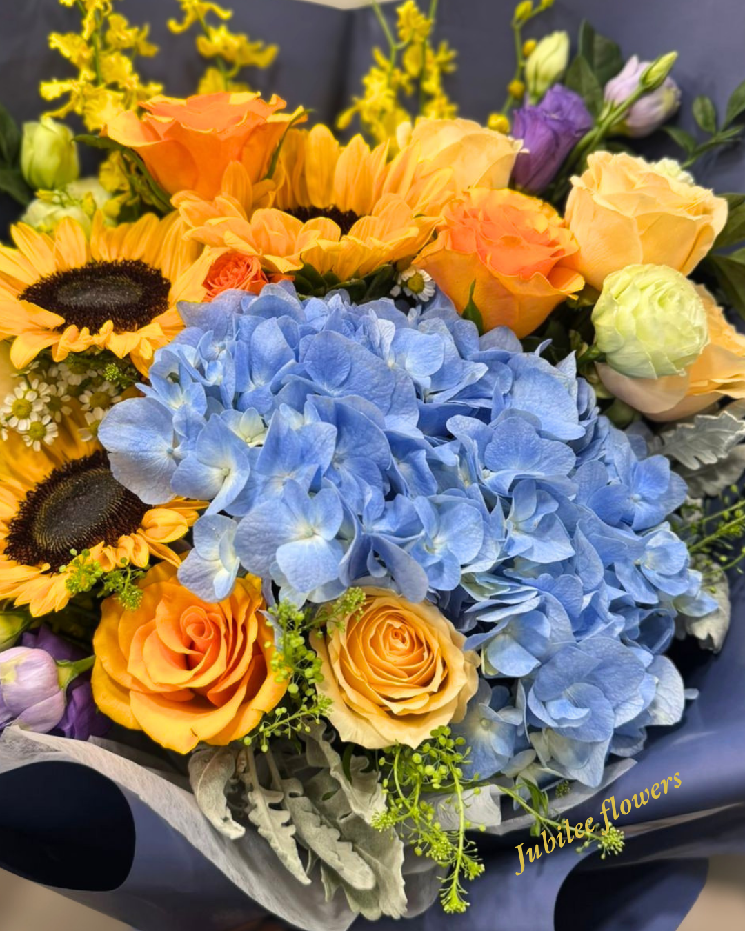 🌻向日葵 · 繡球 · 玫瑰花束