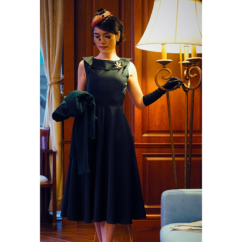 (Custom-Made) Heirloom Cocktail Series - 1950s Style Green Cocktail Dress (FM065)