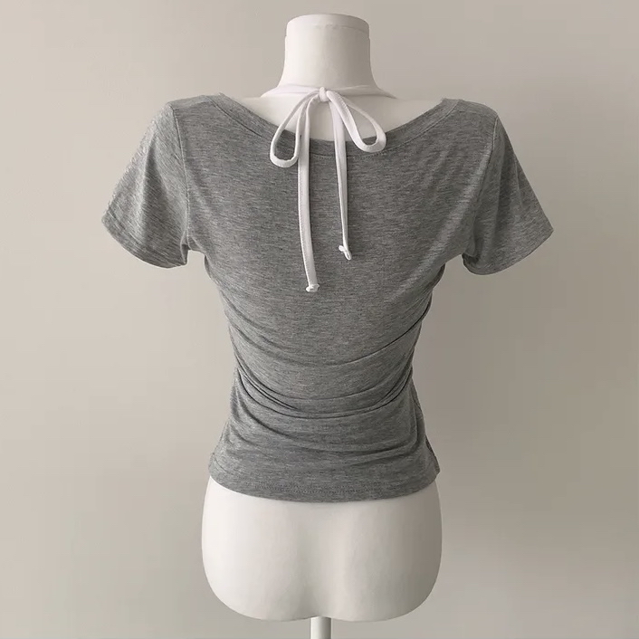 Halter Neck Layered V-Neck Top