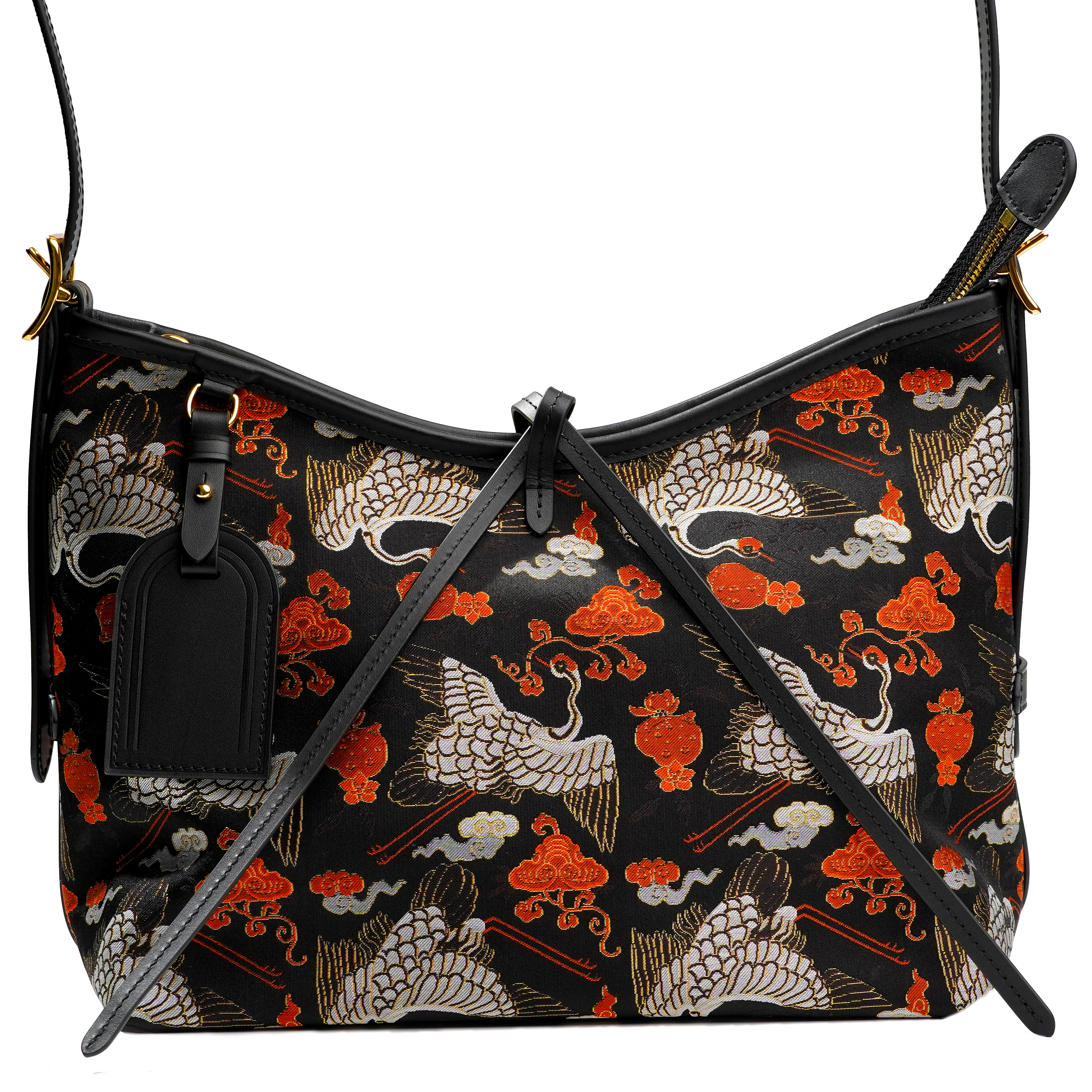 宋錦∞五彩福雲鶴中號手袋。上久楷