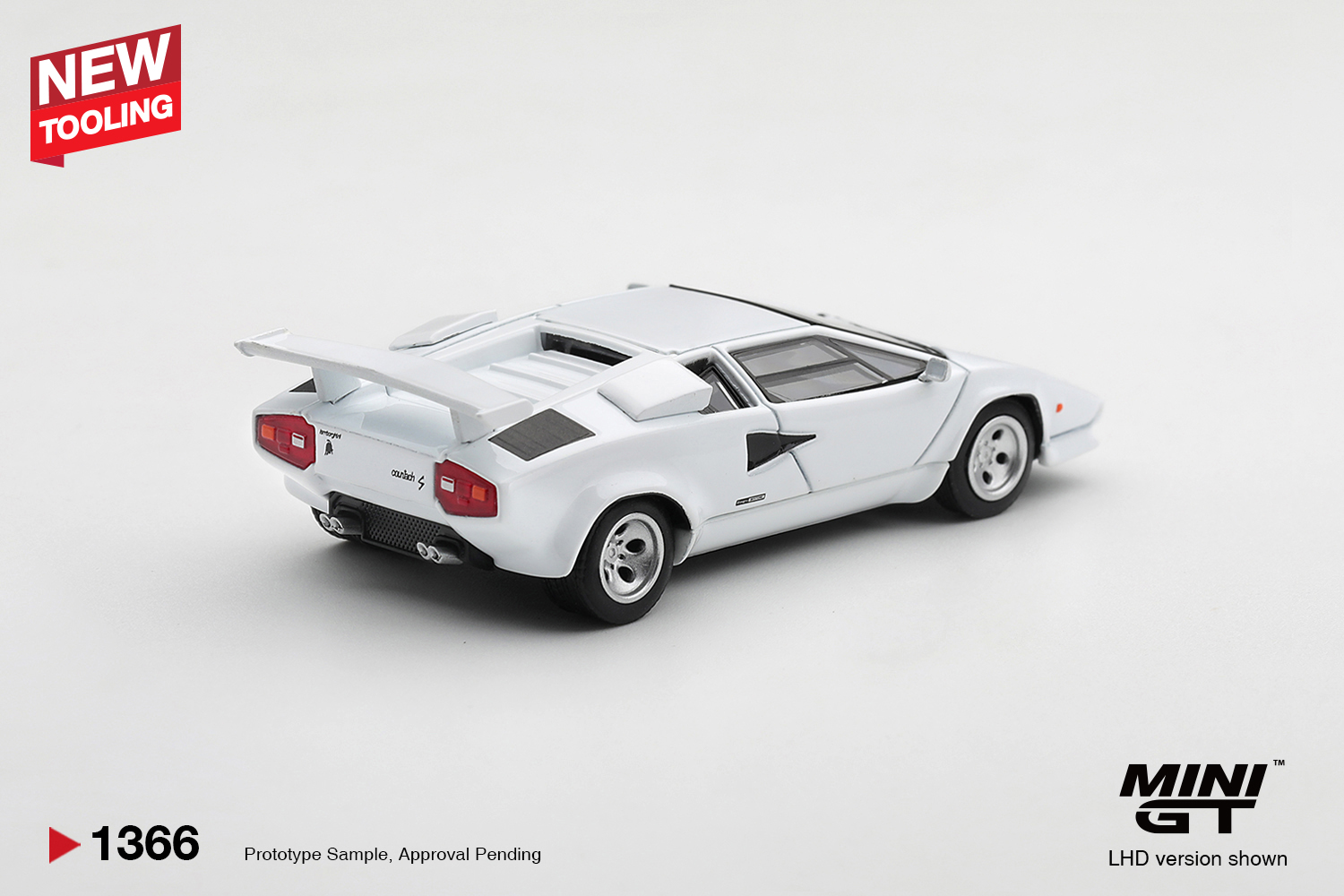 （預訂 Pre Order) MINI GT ( MGT01366 - L ) Lamborghini Countach LP500S White