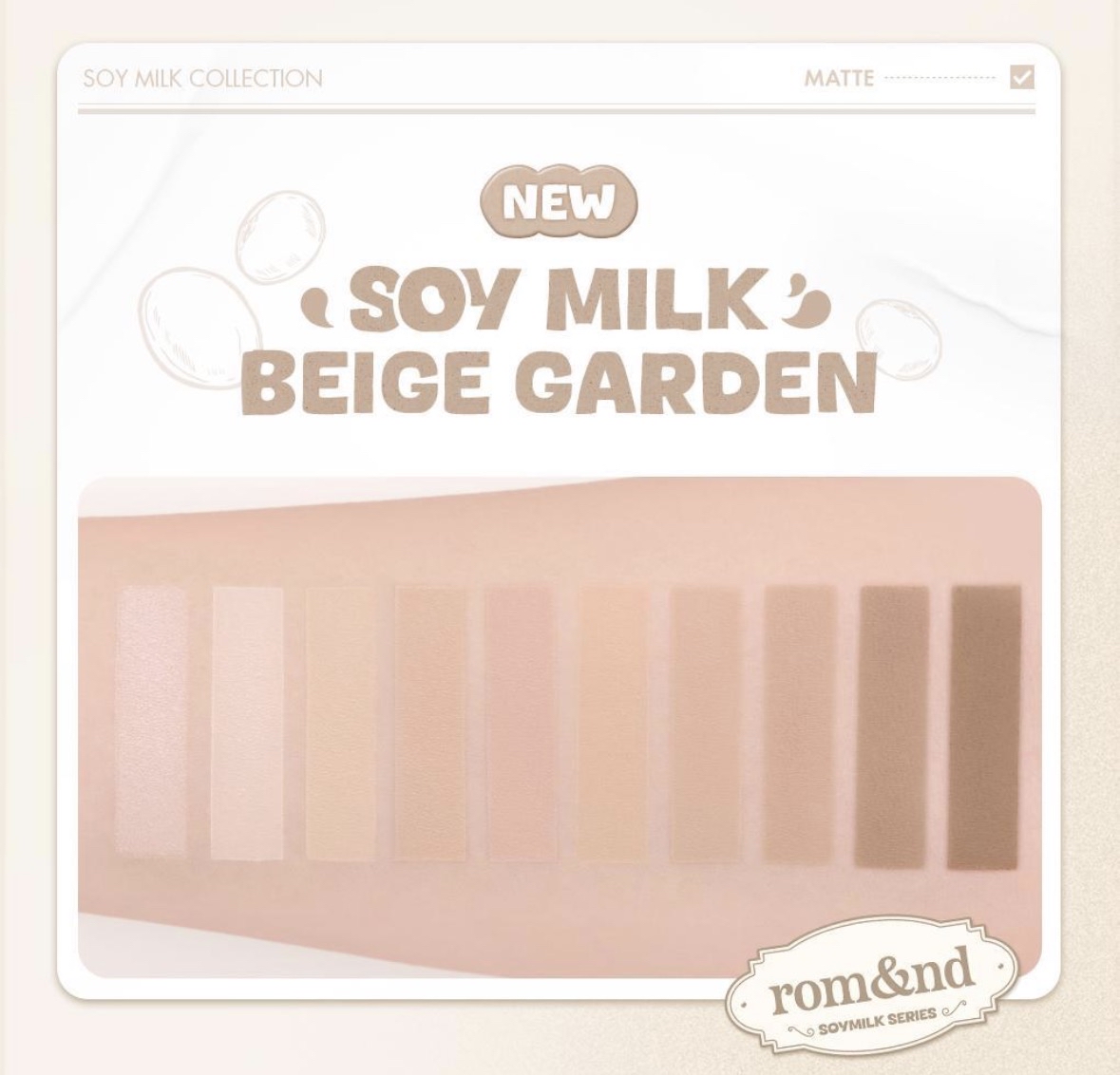 (31/5開賣🎀)NEW | rom&nd 豆乳系列 Soy Milk Collection Better Than Palette 十色眼影盤（預購商品）