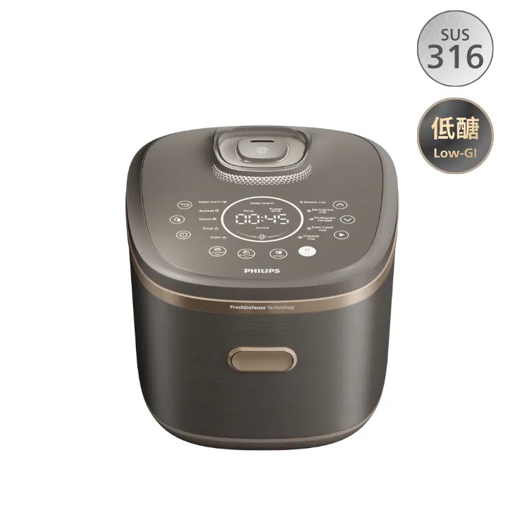 香港行貨 Philips 飛利浦 低醣零塗層雙層IH微壓磁應電飯煲 1.5 公升 HD7000/90