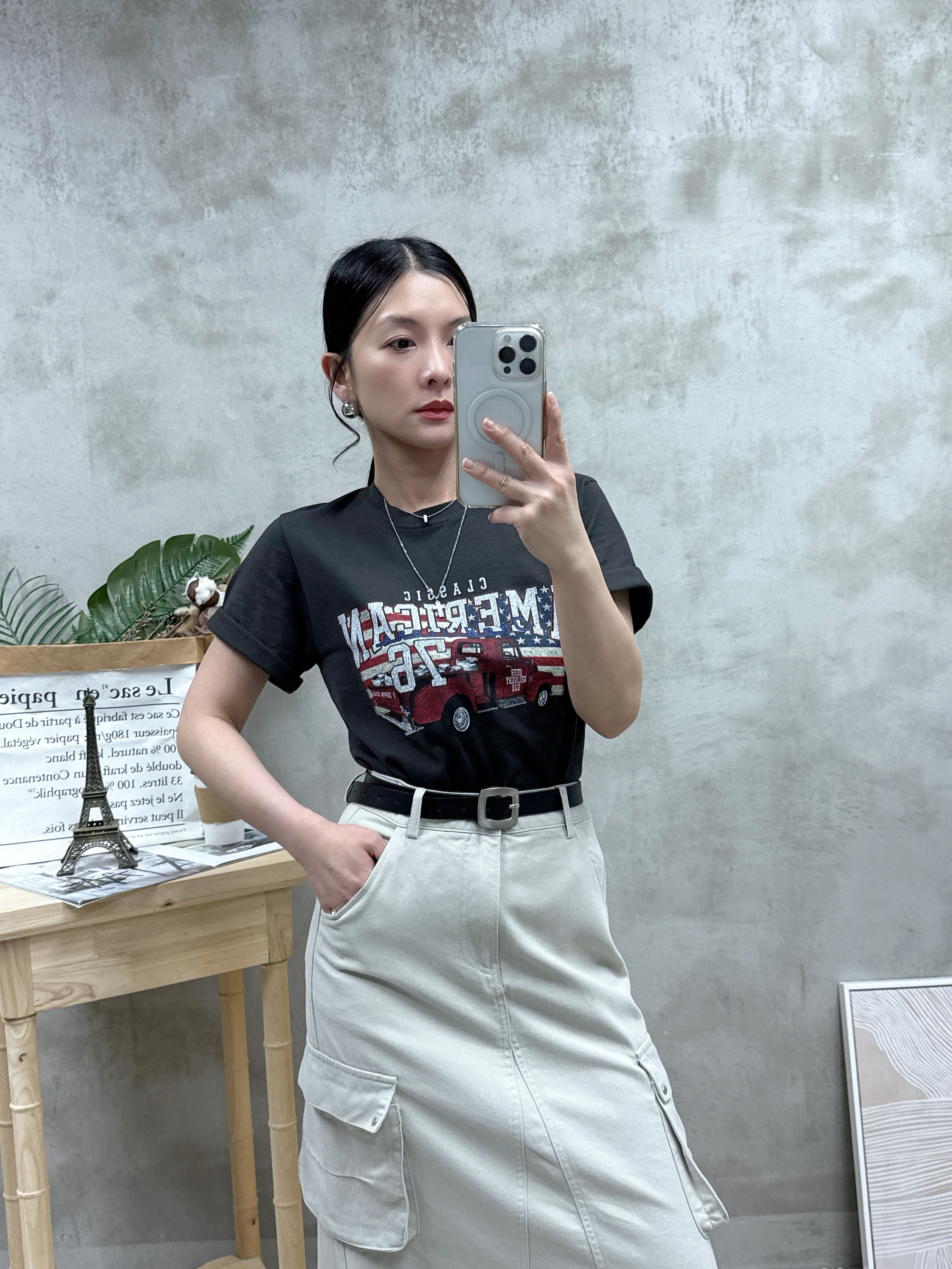 G19 洗水復古print Tee