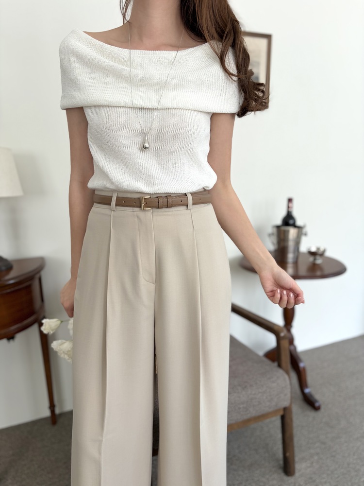 Linen Off Shoulder Top (White)