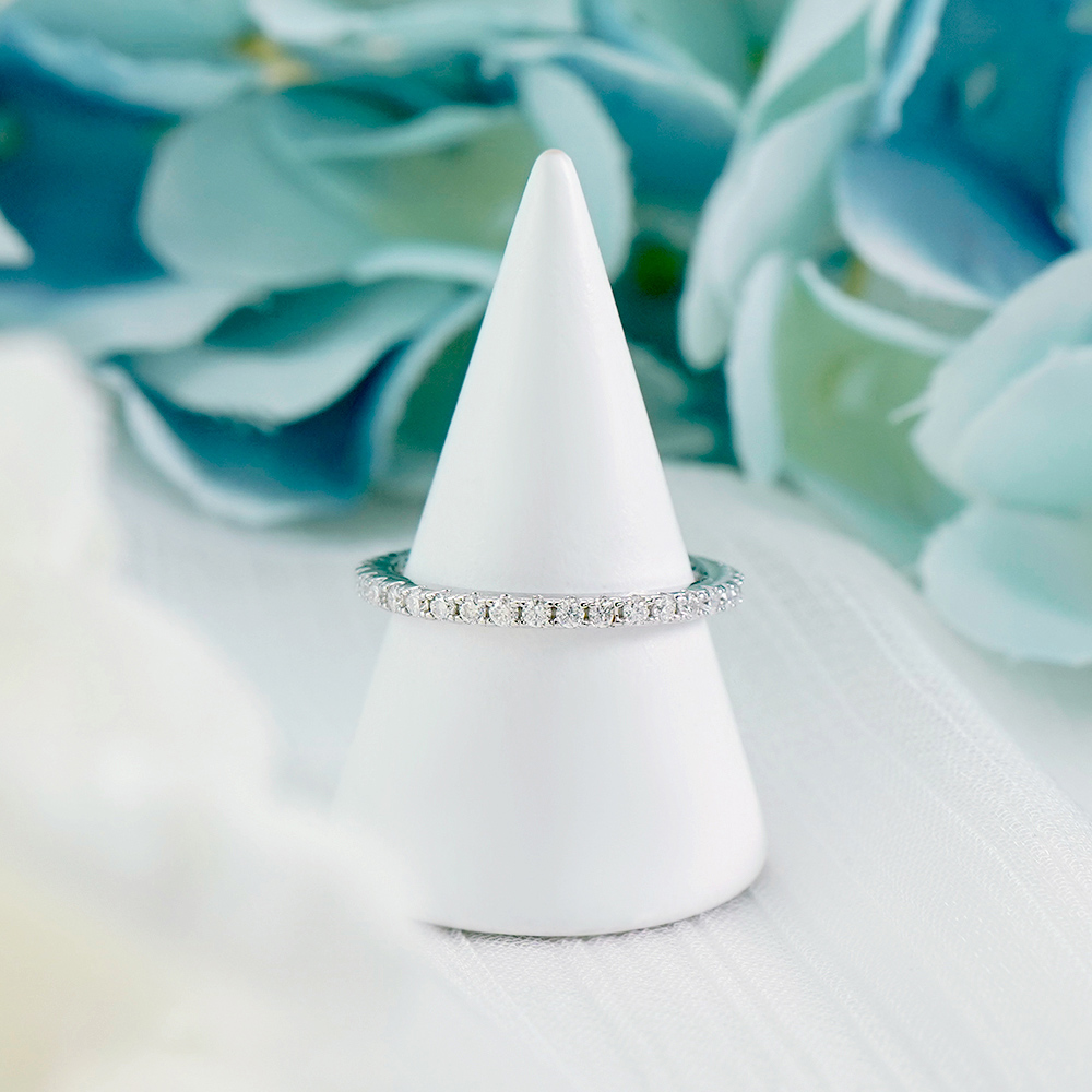 📦訂購 台灣限定 STORY 故事銀飾 唯一 密鑲排鑽莫桑石純銀線戒 戒指