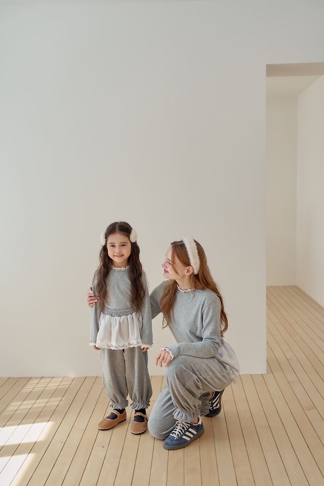 Momoann | Satin Joggers (Melange) with Mom