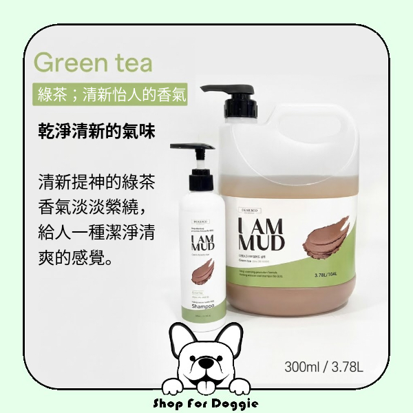 [訂貨3-4星期] 韓國 DearSco I AM MUD Shampoo 300ml-Green Tea