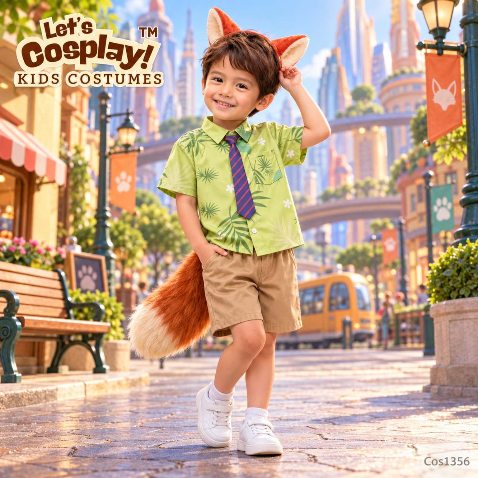 幼童版 優獸大都會阿力Zootopia Nick 角色扮演服裝套裝｜Lets Cosplay 香港現貨 COS1356