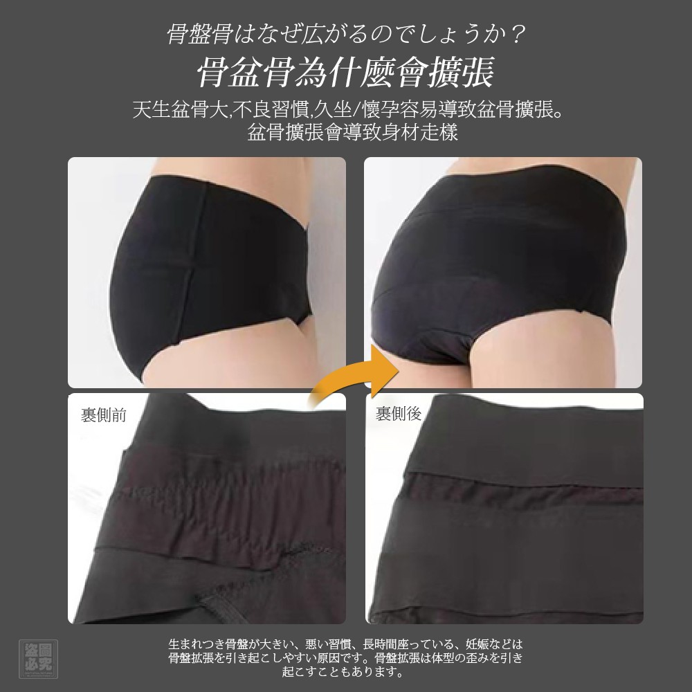 $65條, 2條起$55條,日本 正骨盆矯正內褲