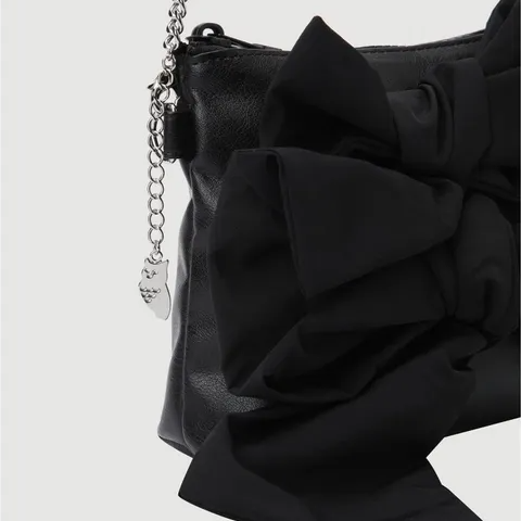 [LUCKY CHOUETTE] Pearl Chain Ribbon Bag (2種)