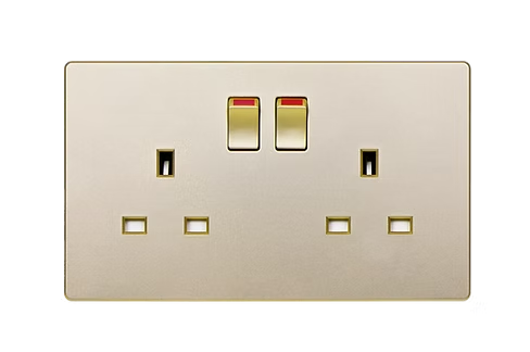 MK Aria 太空金 13A孖蘇有掣 插座