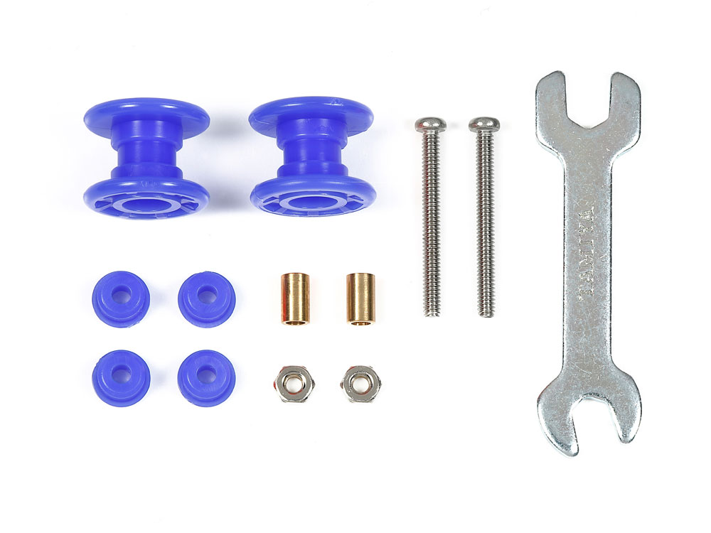 LOW FRICTION PLASTIC DOUBLE ROLLERS (BLUE/13-13mm)