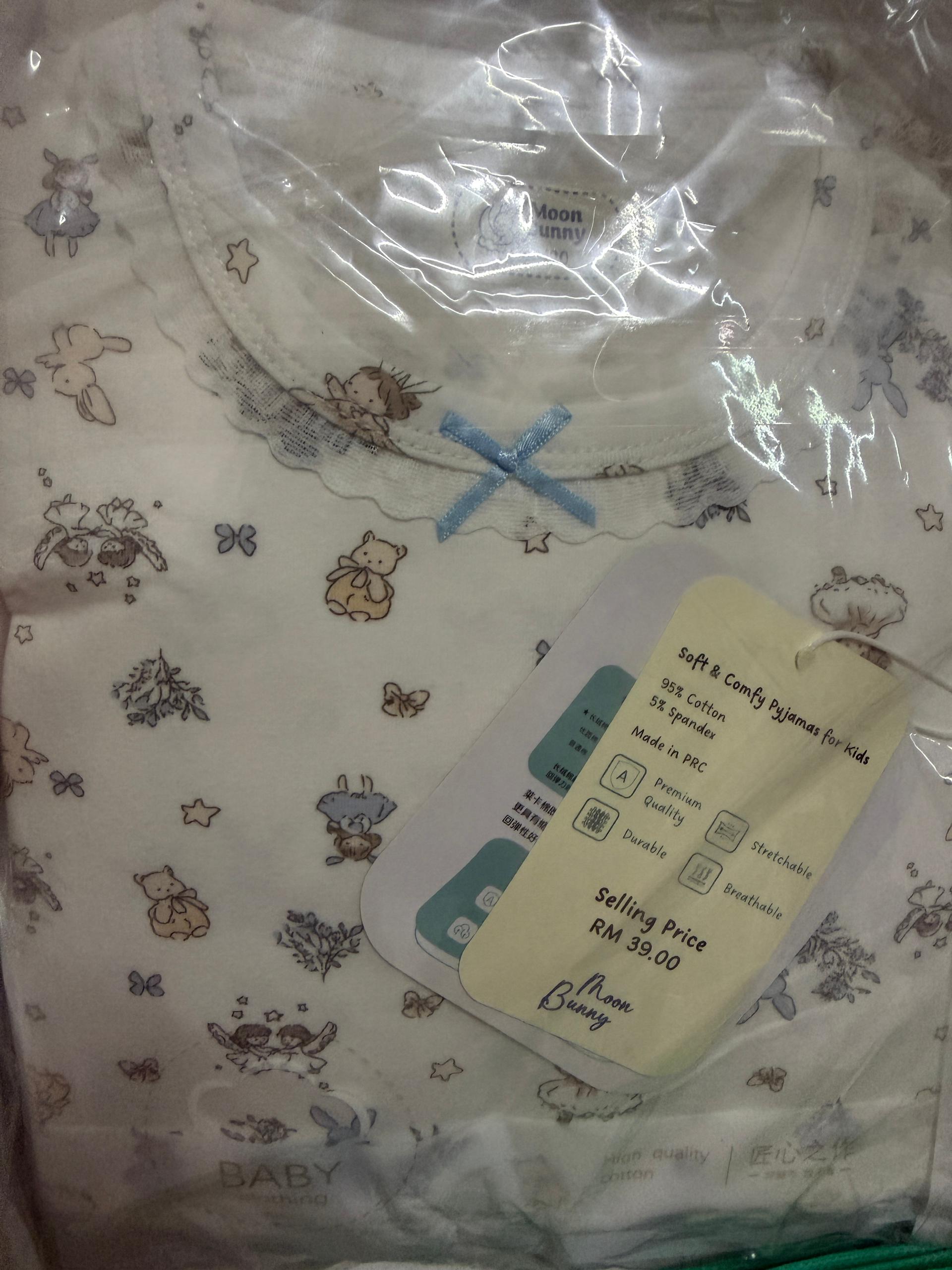 42097412 | Moon Bunny Baby Pajamas - Soft & Comfy Sleepwear for Kids