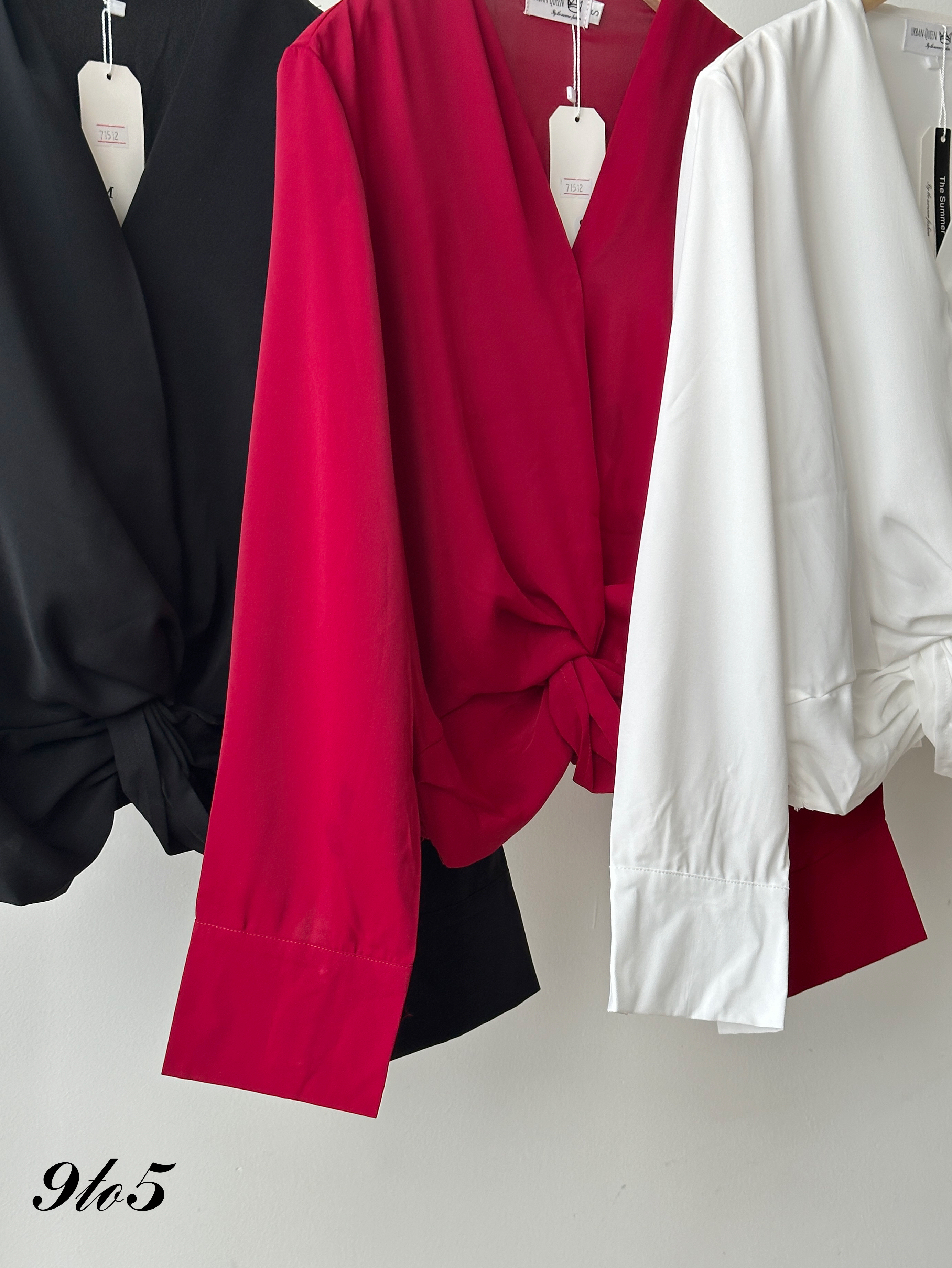 T4190 Long Sleeve V Neck Shirt - 3 Colors 