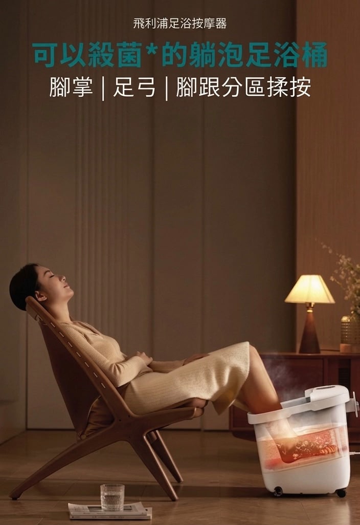 Philips 飛利浦 全自動加熱按摩足浴器 PPM3207F 香港三腳插頭 (預購產品)