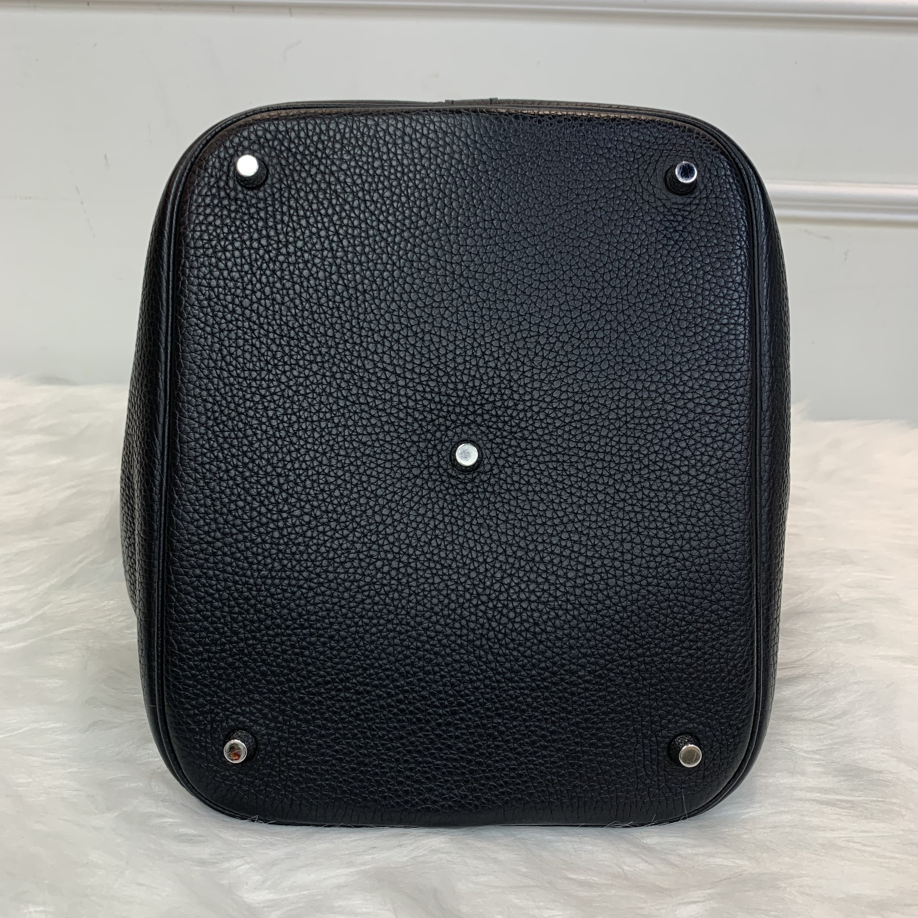 極罕有大容量Togo黑色皮Hermes Picotin26