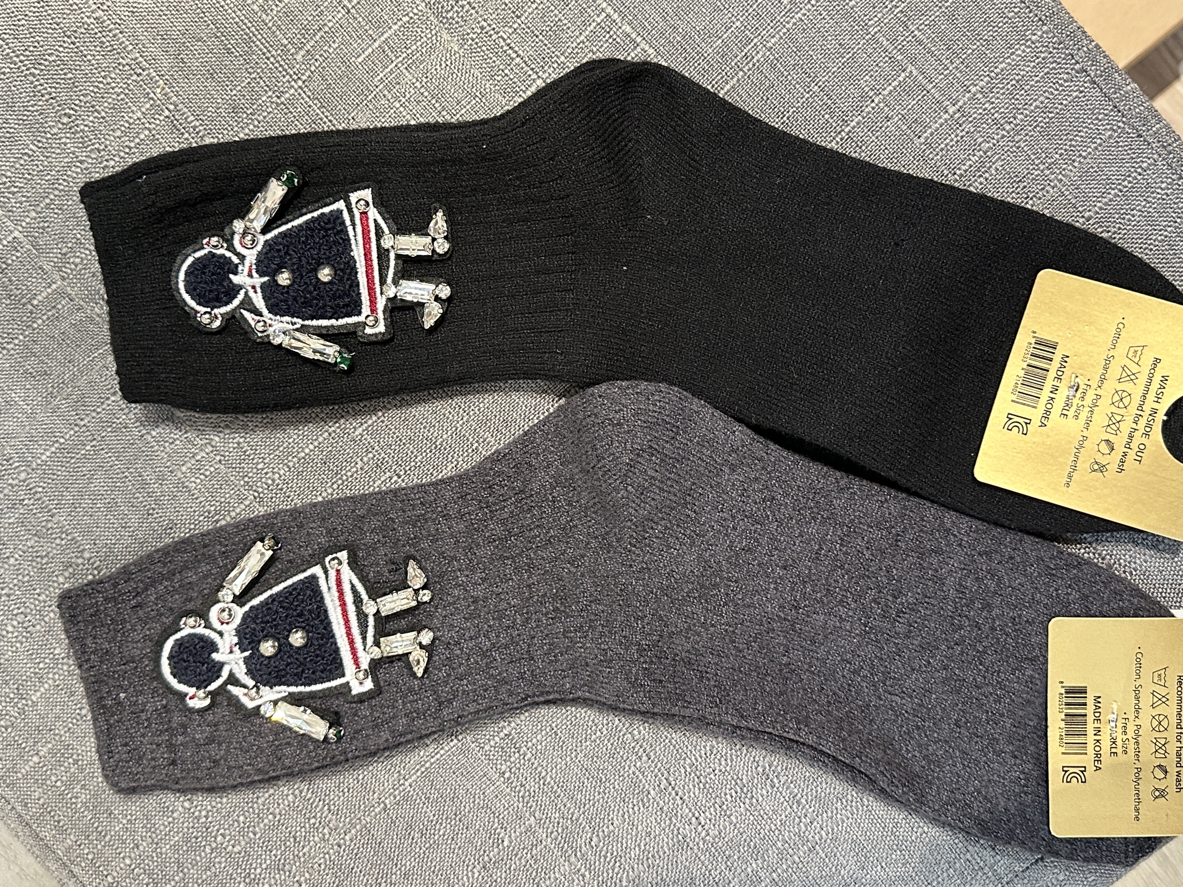 純棉立體公仔襪，四季可著款