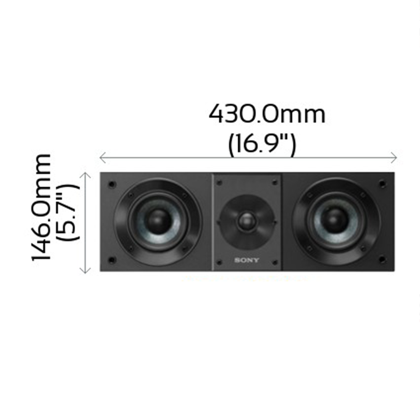 Sony 2-Way Center Channel Speaker Home Theatre (SS-CS8)