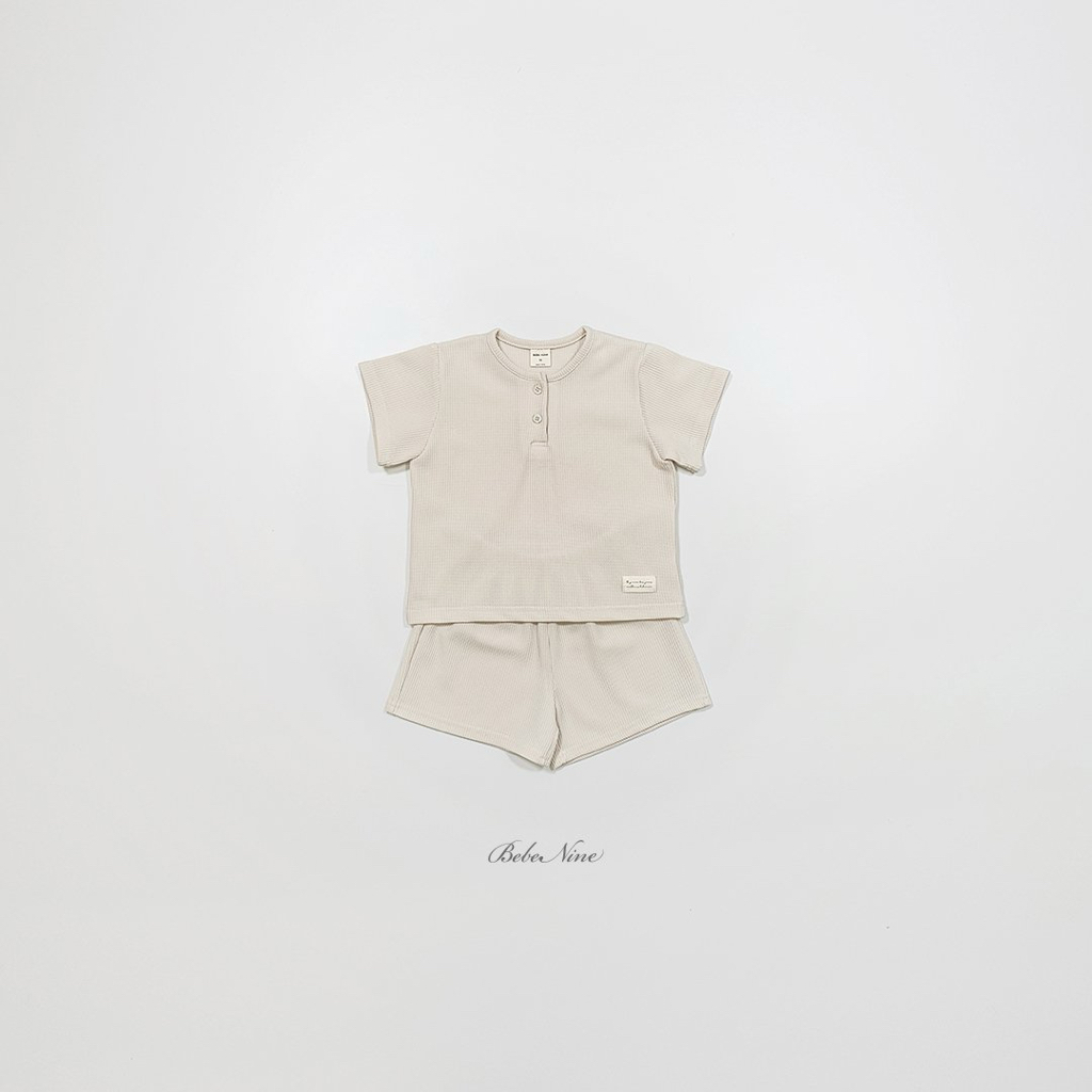 ☀️預訂 韓國直送☀️🇰🇷Bebenine三色簡約華夫格短袖短褲上下套裝