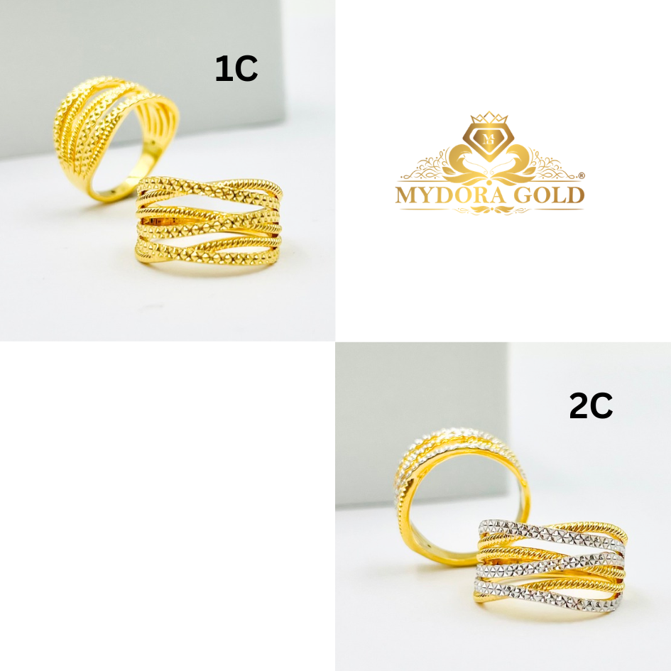 MYDORA Cincin Silang Signature 6 Layer (5G) l EMAS 916/22K