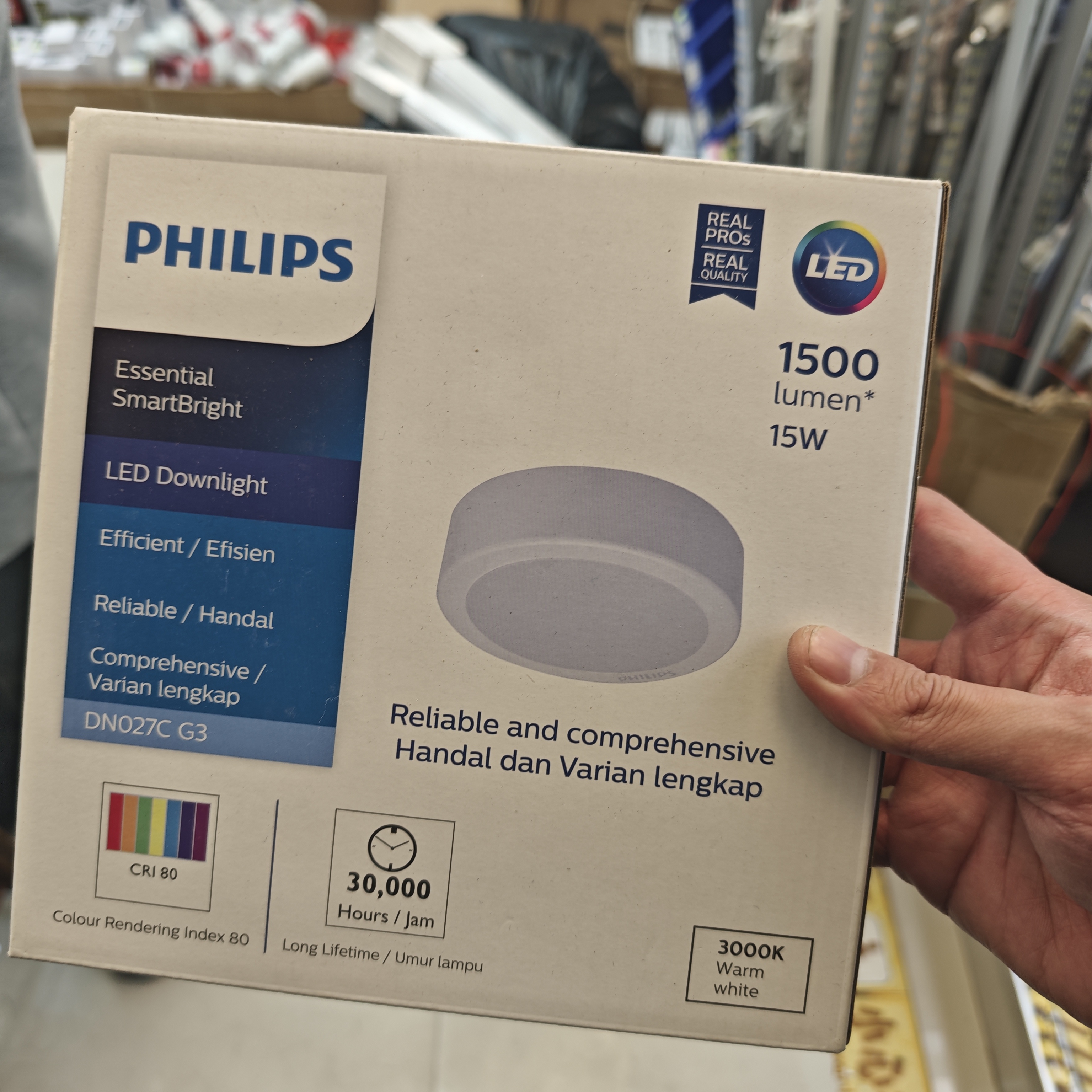 飛利浦明裝天花燈 LED燈 15W 白光 黃光 4000K暖白光