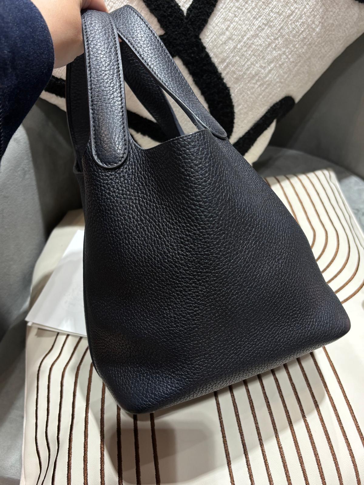 Hermes picotin 18,  黑銀 100%Authentic ,90%new  ✅收據✅key lock ✅box  