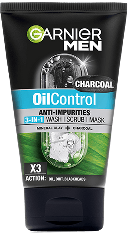 Garnier Men 100ml Oil Control 3-in-1 Charcoal Foam
