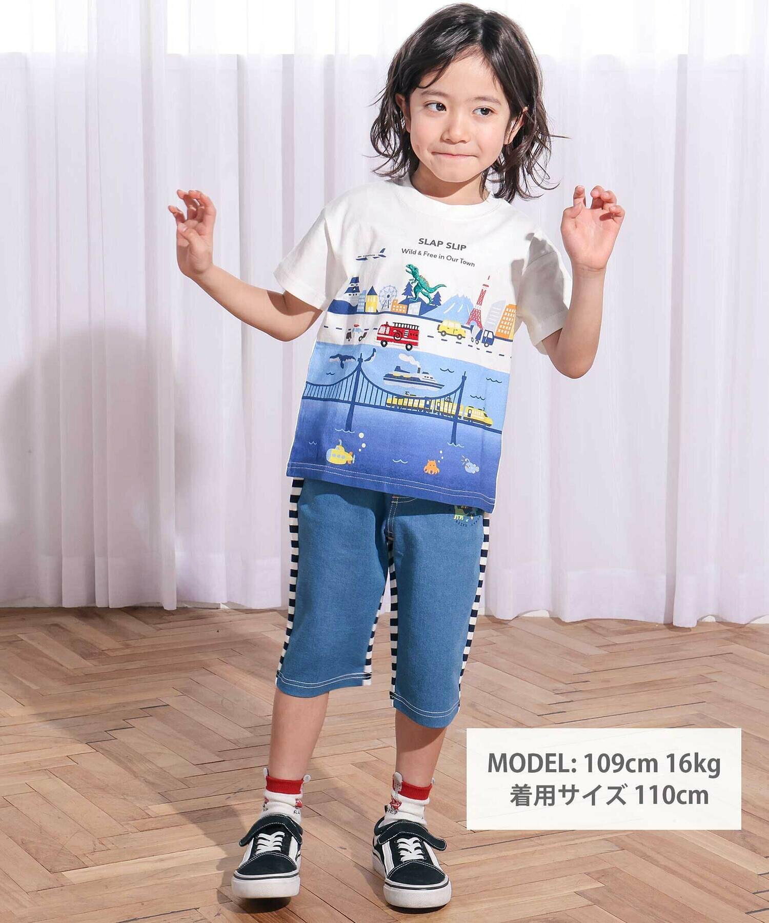 🆕【⭐訂購⭐】  日本直送🌀日式風景印花 恐龍/消防車刺繡 短袖Tee［2款選］🌀[ELDA-0027][260503]