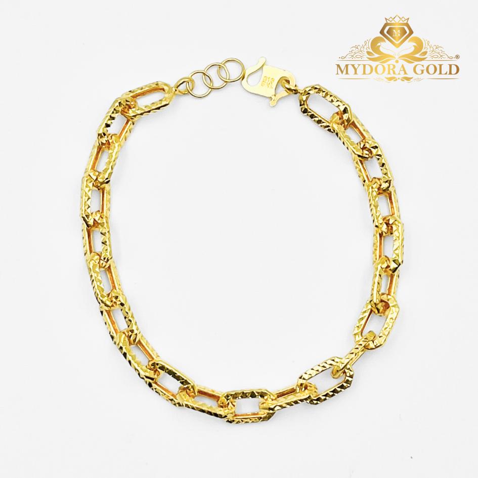 MYDORA Rantai Tangan Sauh Pahat Stamping l EMAS 916/22K